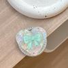 Korean Heart Bow Rhinestone Magnetic Desktop Phone Stand with Airbag Folding Finger Ring