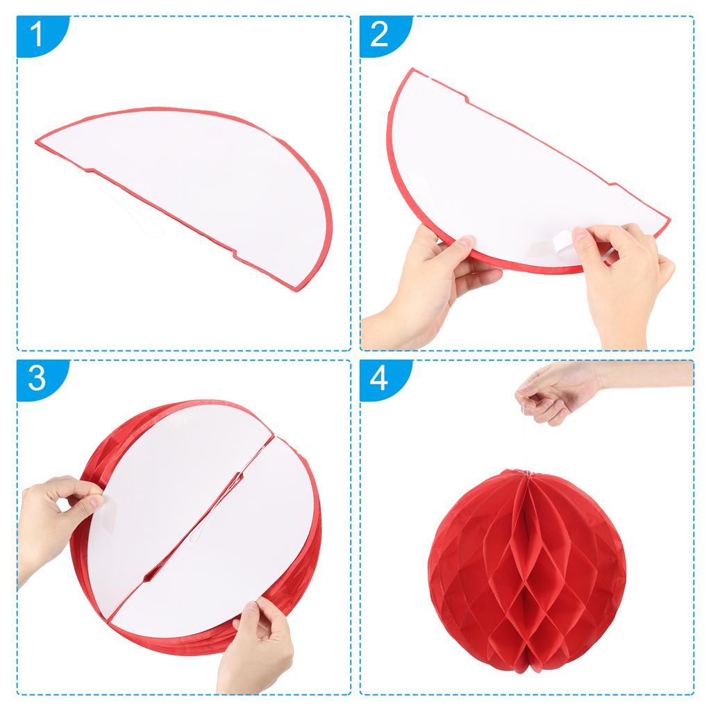 10pcs Tissue Paper Pom Poms Flower Balls Party Hanging Paper Flower Balls Decoration for Birthday Wedding Home Backdrop Decor