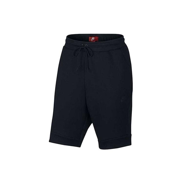 Men s Nike Tch Flc Short Alphabet Logo Lacing Loose Shorts 805161-010 S