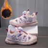 Primary and secondary school students daily outdoor sports shoes fashionable personality boys and girls fleece warm running shoes comfortable casua