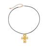 Metal Cross Pendant Necklace Irregular Exaggerated Necklace Jewelry INS Vintage Necklace  Gift