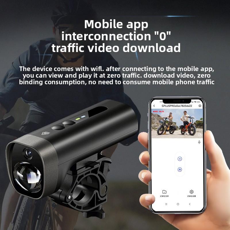 Bicycle Driving Recorder, Sports Camera, Waterproof, Anti-shake, Cable-free, Long Battery Life Lighting, Cycling Recorder
