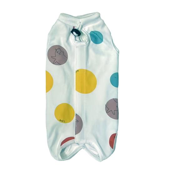 Herstelpak voor Katten Zachte Katoenen Kleding Schattige Cartoon Print Kat Vierpoot Kleding