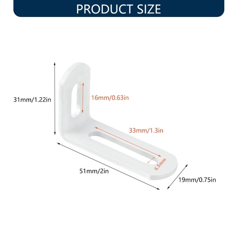 Iron Corner Brackets Set With Double Grooves Wall Mounting Brackets for Secure Wall Mounting and Home Improvement