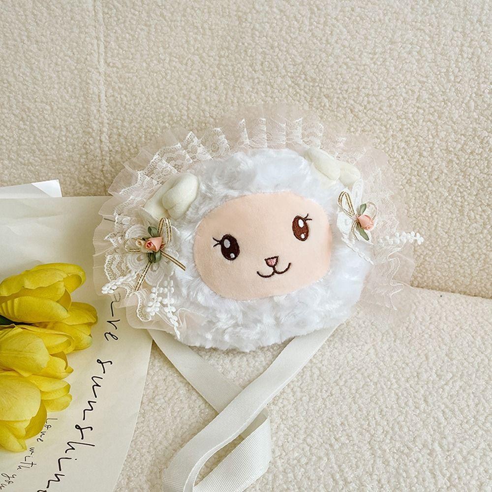 Bolso Cruzado Infantil De Animales - Pequeño, De Peluche, Color Rosa, Para Niñas, Regalo