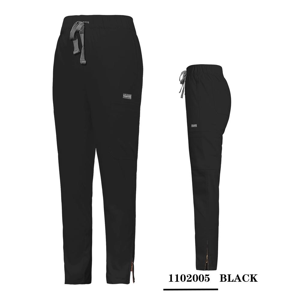 

Штани з високою талією на блискавці Уніформа Аксесуари для медсестри Салон краси Робота Лікарські штани Медичні скраби M чорний