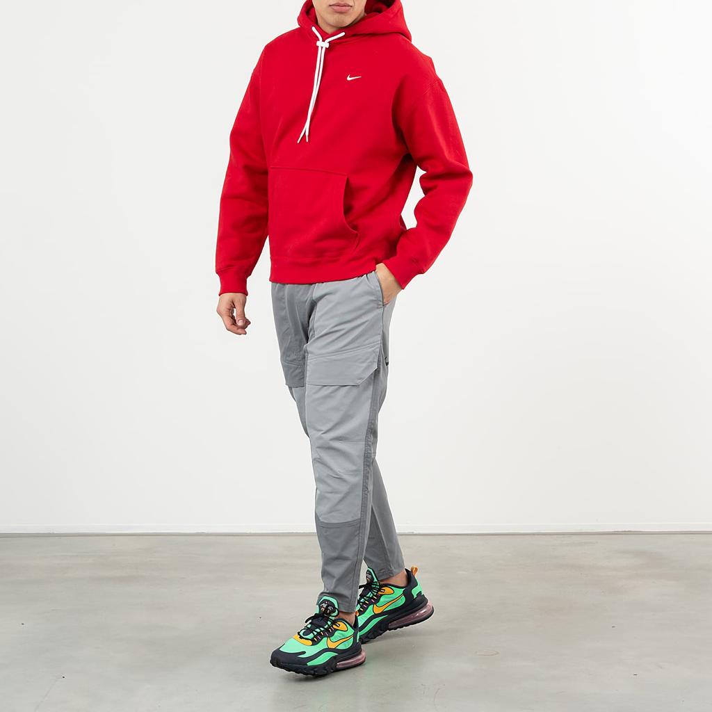 Nike Fleece Hoodie With Drawstring Men Tops Red CD6393-687