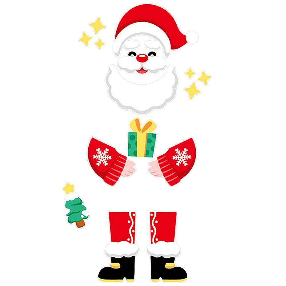 Kreatywne Świąteczne Magnesy na Lodówkę Bałwan Naklejki na Lodówkę DIY Świąteczne Naklejki Magnetyczne Drzewko/Łoś/Mikołaj Naklejki Magnetyczne C