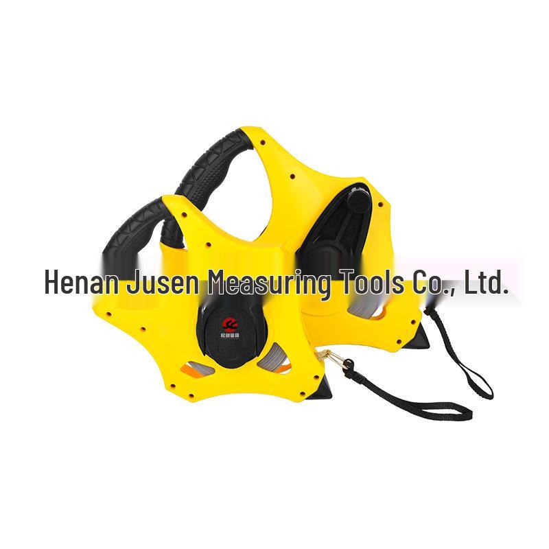 Large Waterproof Nylon-Coated Steel Measuring Tape, 20m/30m/50m/100m Fiber Leather Options 30m Steel Frame