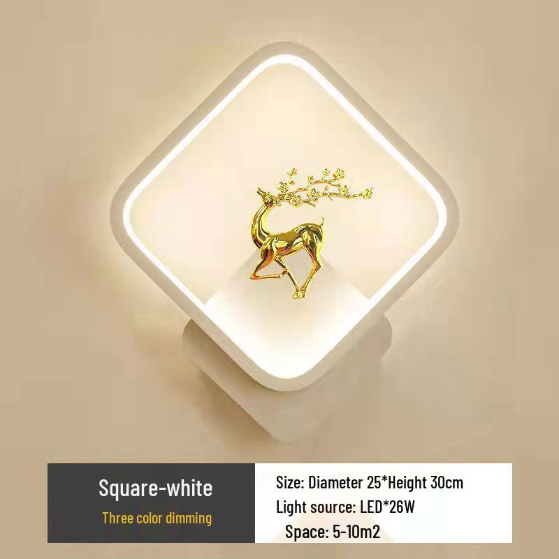 Nordic Deer Head Wall Lamp: Modern Minimalist Light for Bedroom, Corridor, Stair, or Living Room