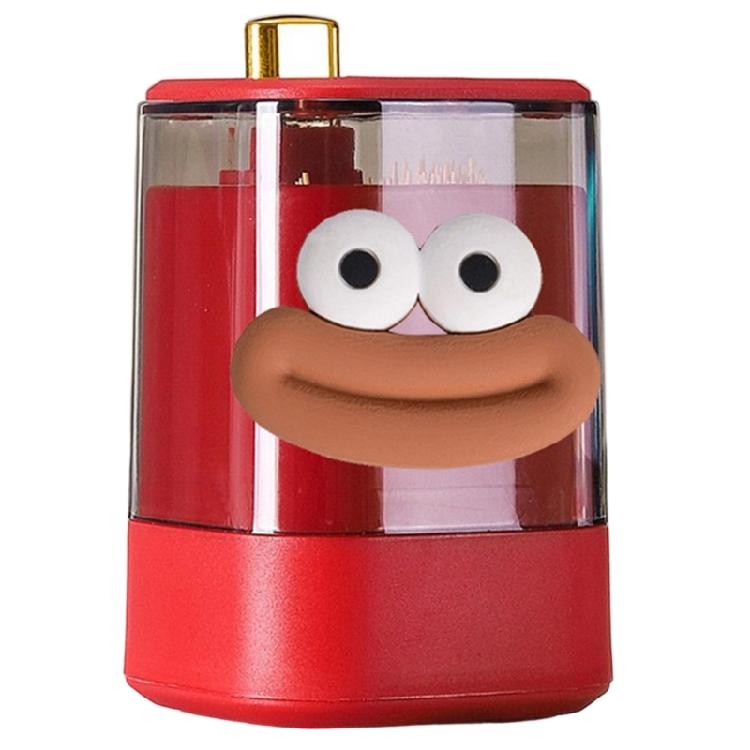 

Funny Cartoon Mouth Plastic Toothpick Holder Case Automatic Popping Up Toothpick Box Dining Table Decors Organizers червоний