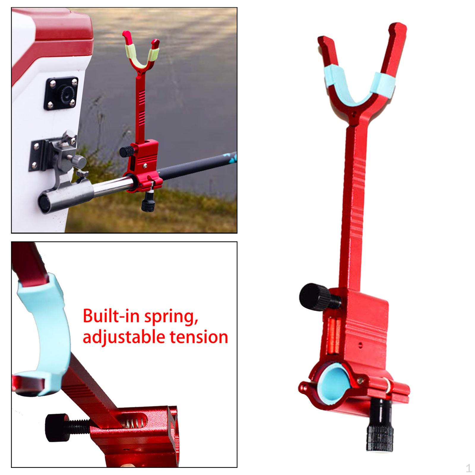 Fishing Rod Holder for Bank Fishing, Aluminum Alloy Support Stand Lakes and Rivers красный