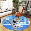 Olaf the Snowman Winter Wonderland StickerRound Non-Slip Chair Mat Chair Carpet for Office Rugs for Office Decor Gift For Valentine's Day Mother's Day