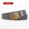 Men's Business Casual Tactical Belt with Tiger Head Buckle - Customizable Logo, Light Luxury Design.