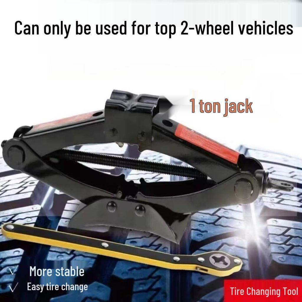 Heavy-Duty Hand-Operated Car Jack for Horizontal Tire Changing