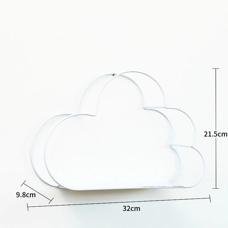 1 Pcs European Style Iron Cloud Wall Rack Free Punch Simple Home Living Room Wall Decoration Wall Hanging