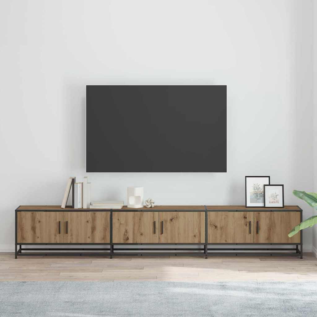 TV Units 2 Pcs Artisan Oak 240 X 35 X 41 Cm Engineered Wood