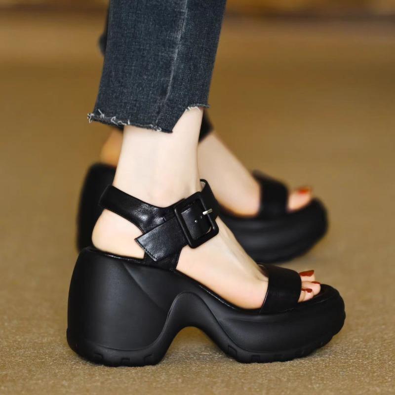 Fashion Women High Heels Sandals New Fashion Heeled Shoes Platform Chunky Pumps 2025 Summer Woman Casual Cozy Dress Sandalias De Mujer