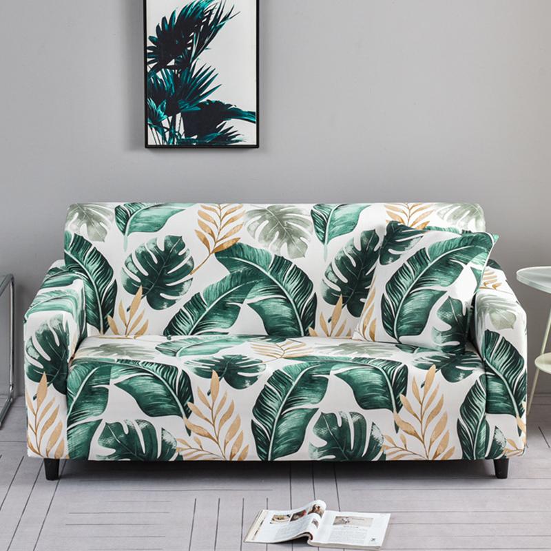 1ks Potah na pohovku pro loketní opěrku Rohová pohovka Jitrocel Listy Elastický potah na sekční pohovku ve tvaru L Prachotěsná