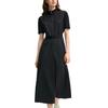 FILA Milano Series Fashion Simple Personality Elegant Casual Versatile Comfortable Woven Short Sleeve Dress Women dresses F11W535307FBK