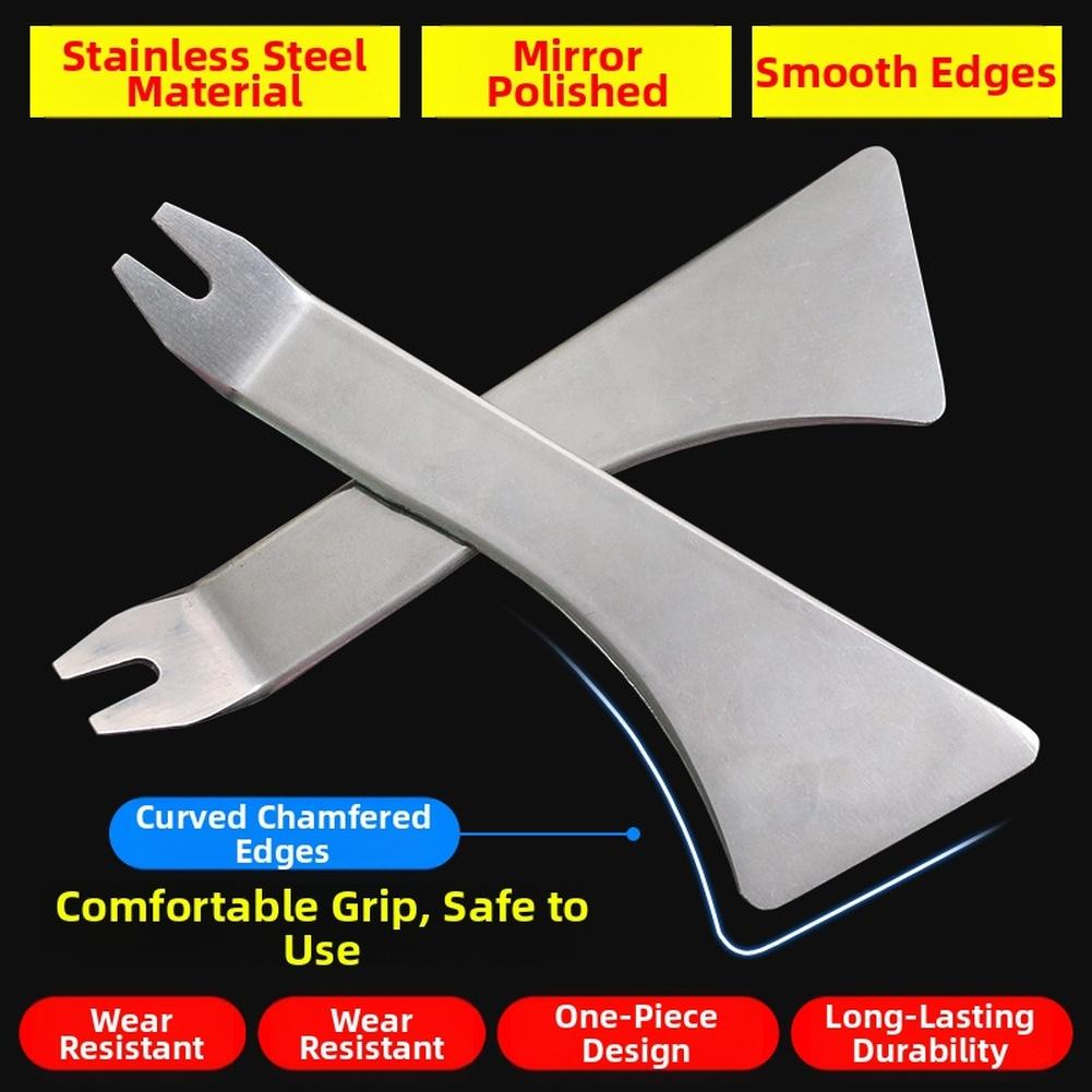 1pc Interior Trim Removal Tool Stainless Steel Car Interior Pry Bar Tool Dual-Head For Door Panel Audio Radio Dashboards Removal