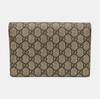 [Pre-Owned] Dionysus Tiger Head Buckle Logo Beige Lining GG High-Quality Synthetic Canvas WOC Wallet Crossbody Shoulder Bag - Good #YMGMD6