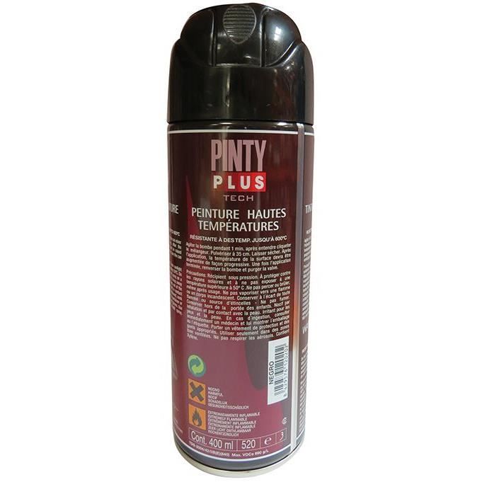 Sprejová barva - vysokoteplotní - černá A104 - 520 ml - PINTY
