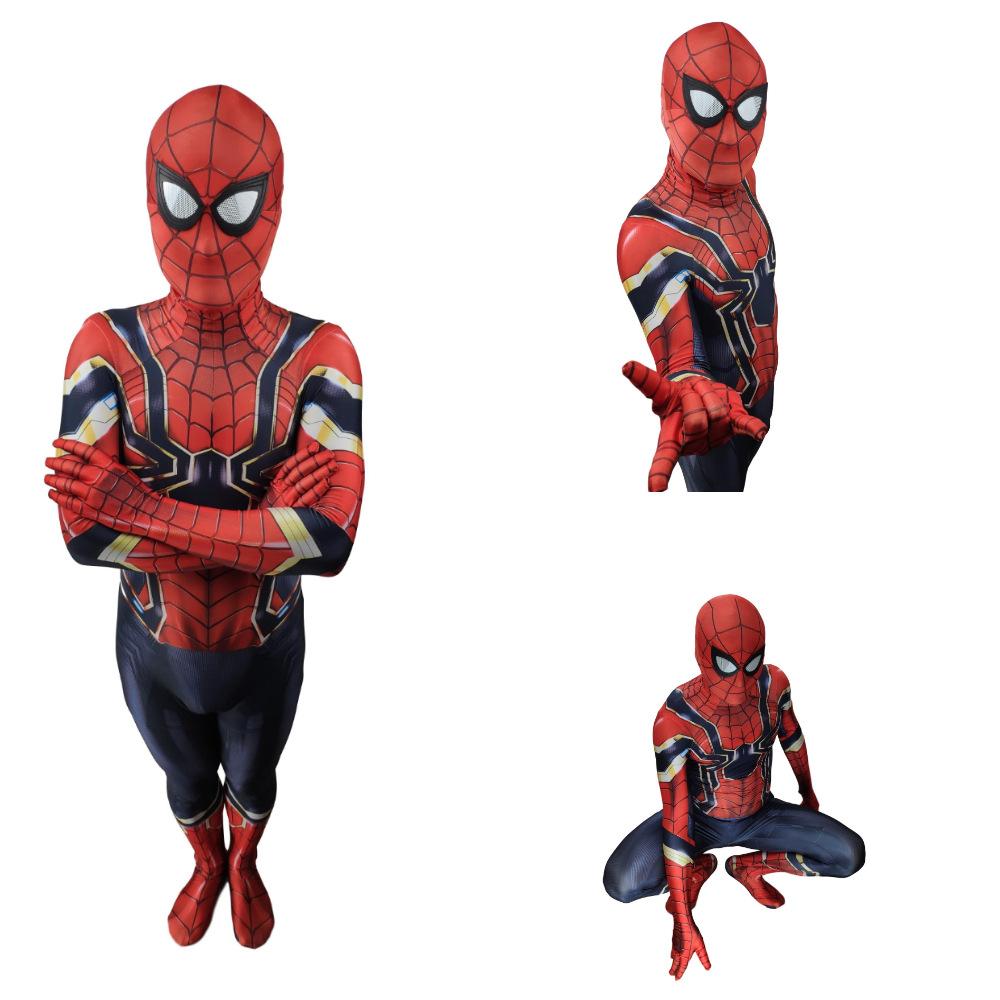 Spider-Man Costume Hero Far From Home Iron Spider 3D Print Bodysuit Halloween Cosplay
