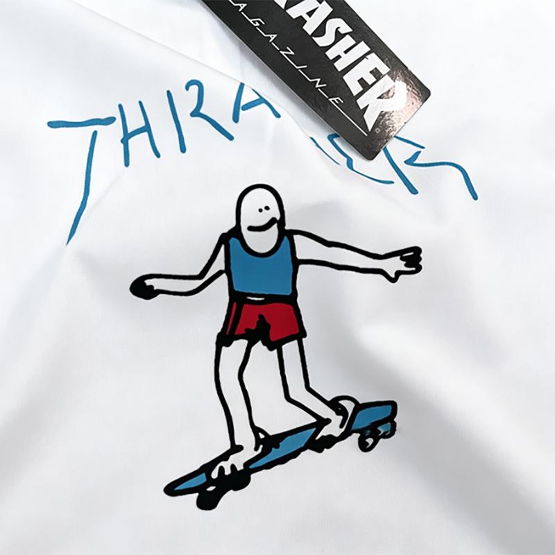 2021 Summer Thrasher Skateboard Magazine Letter Print T-Shirt Men Women Oversized Cotton Short Sleeve Casual Streetwear Tee Top
