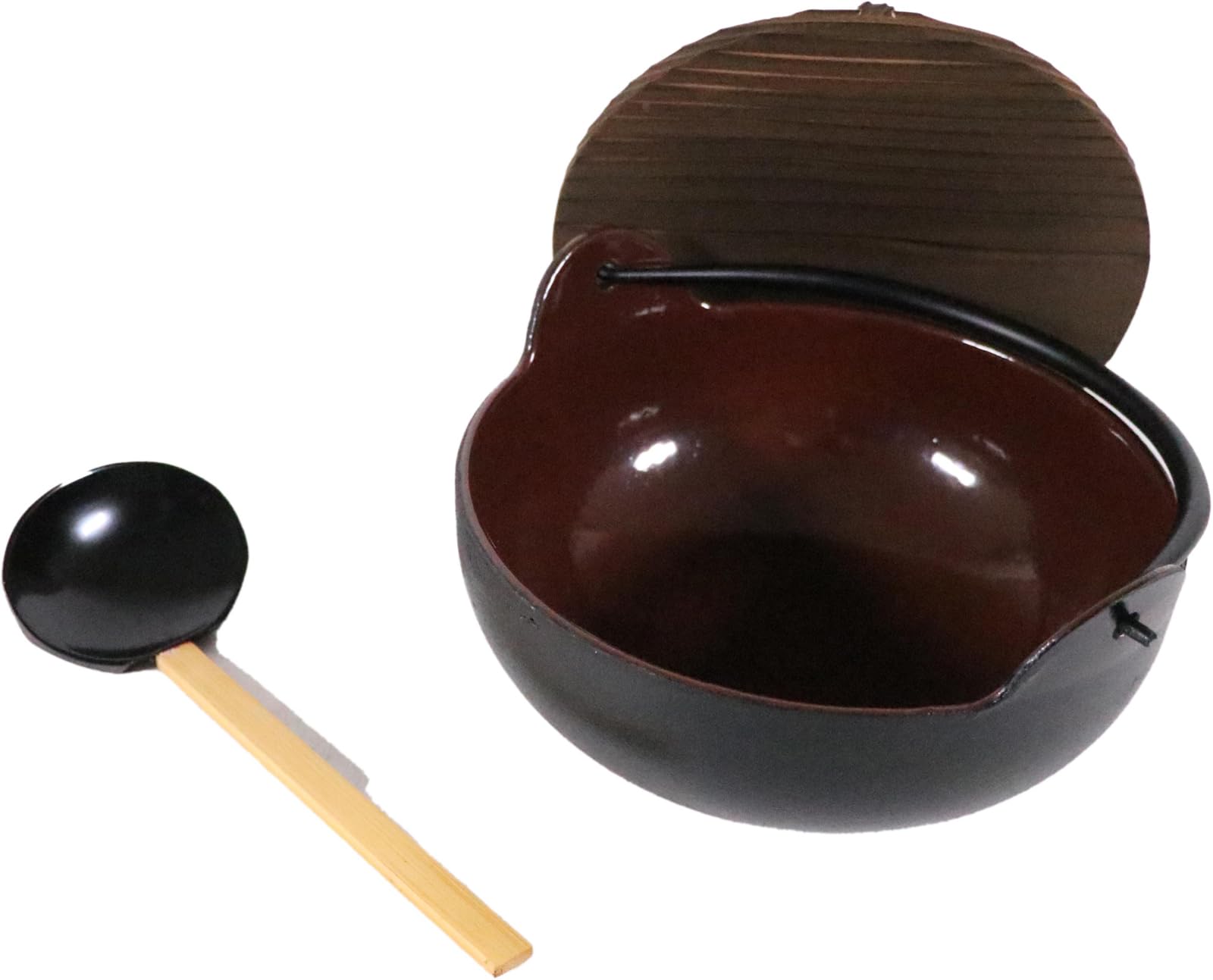 

Endo Shoji Chubu Tokiwa Yamaga Pot 18cm tea enamel Made in Japan QYM02018 (with ladle) (Inner finish)