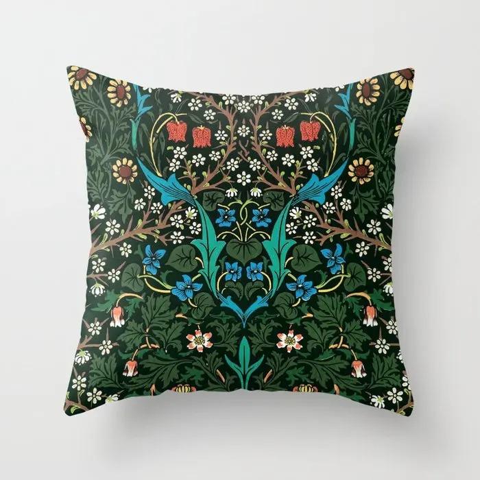 Home Living Room Sofa Bedroom Car Decorative Pillowcase Vintage Floral Print Pattern Cushion Cover