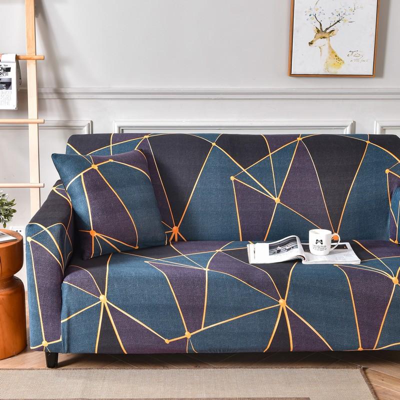 Geometric Sofa Covers For Living Room Modern Elastic Sofa Cover Corner Sofa Slipcovers Armchair Couch Cover 1/2/3/4-Seat 1Pc