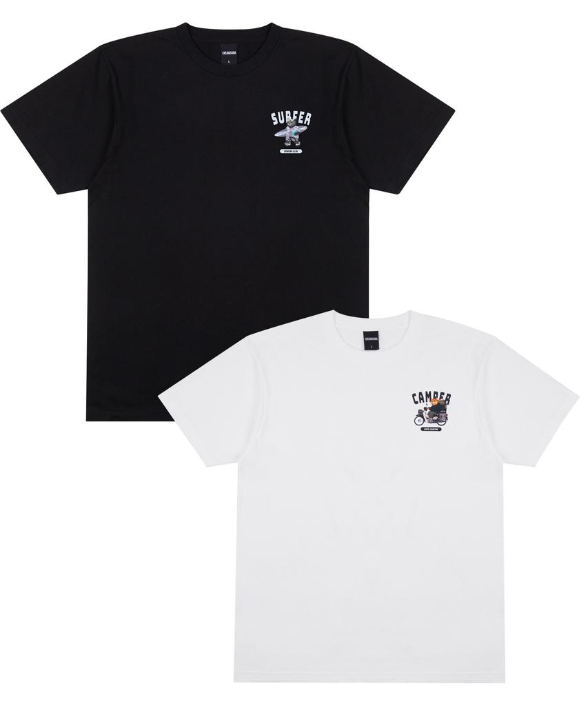 CREAM SODA LAB Small Logo Motocamp & Surfer Short Sleeve T-Shirt Set