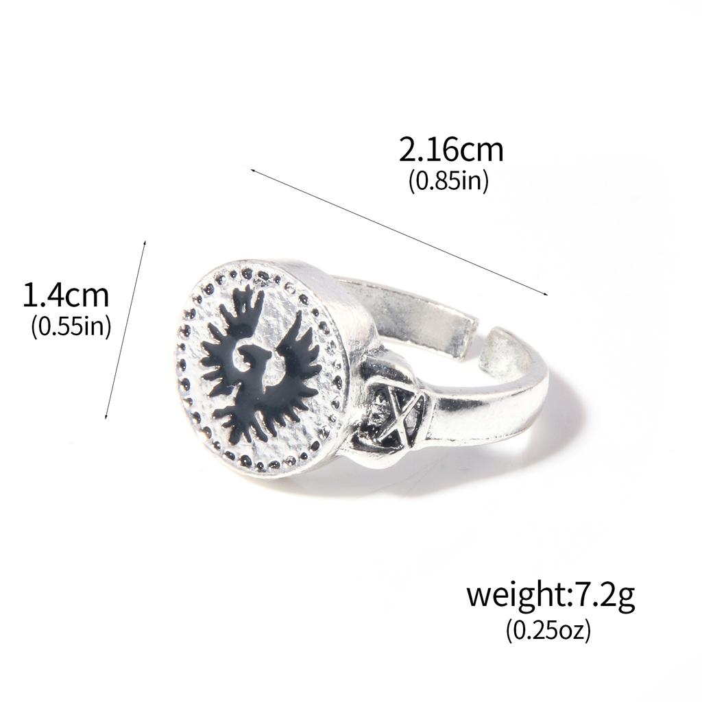 Anello delle Anime Anelli Regolabili Pietra Preziosa Cloranzia Metallo Anello di Crisantemo per Donne Uomini Gioielli Cosplay Accessori Regalo