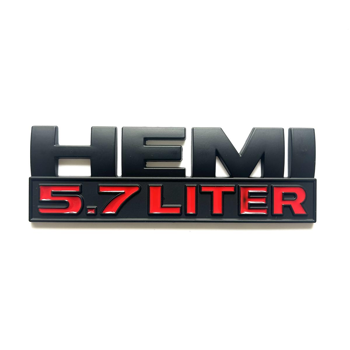 

Metal HEMI 5.7 LITER stickers are suitable for car trunk rear side body decorative decal accessories 1pc чорний