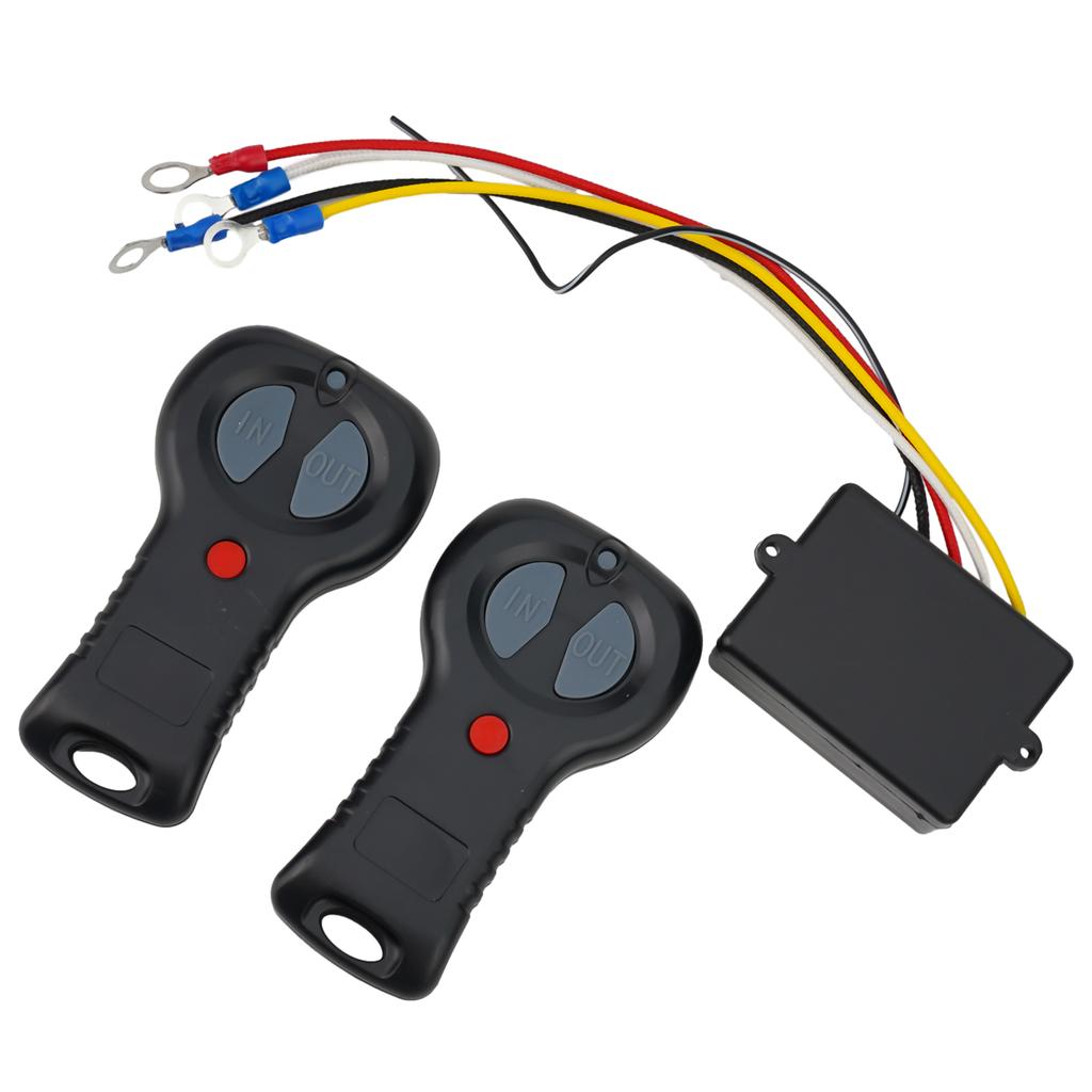 Receiver 12V Wireless Electric Winch Remote Control System for ATV SUVs With Power Input and Output Functions!
