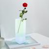 Cuboid Vase Light Luxury European Style Faux Crystal Matte/Smooth Container Ornament Romantic