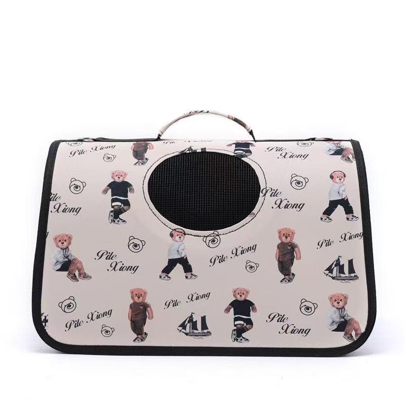 Multi-Color Portable Cat Backpack - Breathable, Foldable, Large Space, Single Shoulder Design for Travel