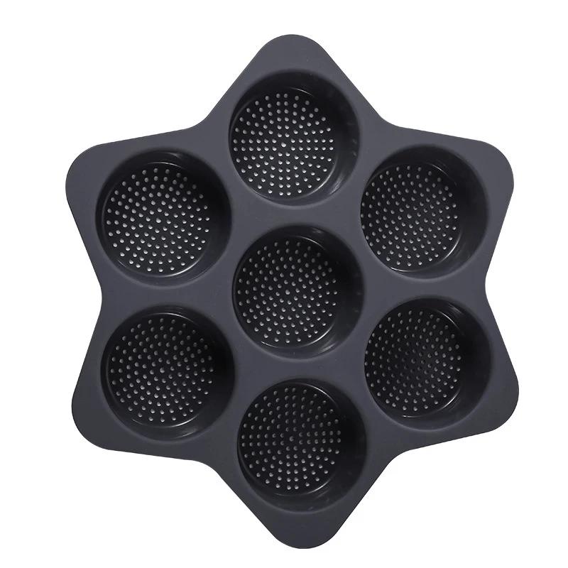 

Форма для выпечки хлеба для гамбургера, пищевая силиконовая форма, жаропрочная пластина для выпечки хлеба, антипригарное покрытие, инструмент для выпечки торта темно-серого