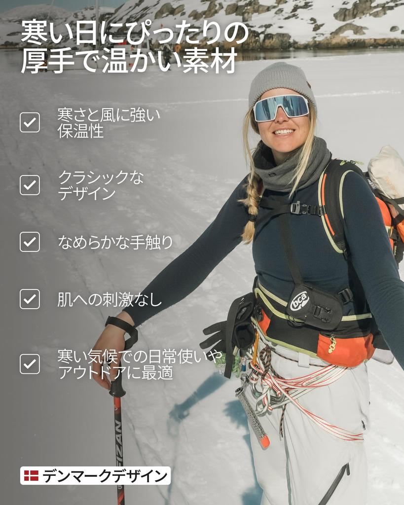 DANISH ENDURANCE Polar Fleece Merino Beanie Dark One Size Fits Most (Adult), 1-Pack, Gray,