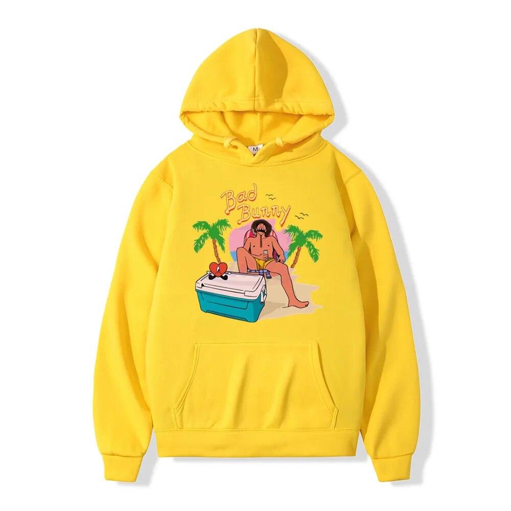 

Hot Bad Bunny UN VERANO SIN TI, толстовки унисекс, женская/мужская толстовка с капюшоном унисекс, негабаритные Harajuku Y2K, уличная модная одежда в стиле хип-хоп XL