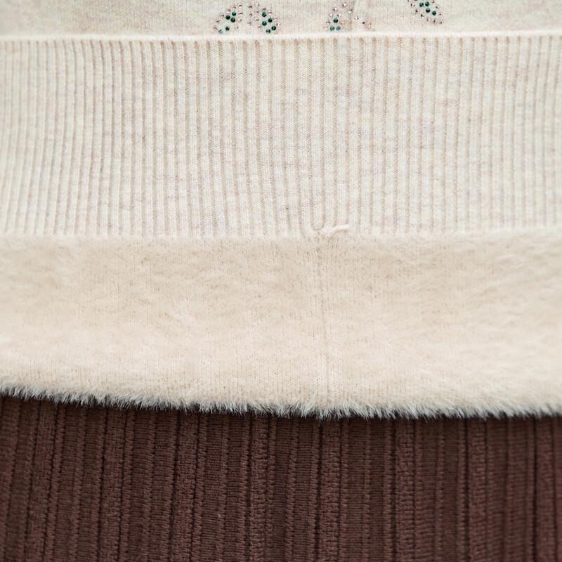 Women's Fleece-Lined Warm Half-High Collar Knit Pullover Sweater