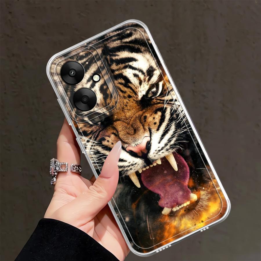 Tiger Lion Soft Phone Cover Phone Case for Xiaomi Mi 11 Lite 11T Pro
