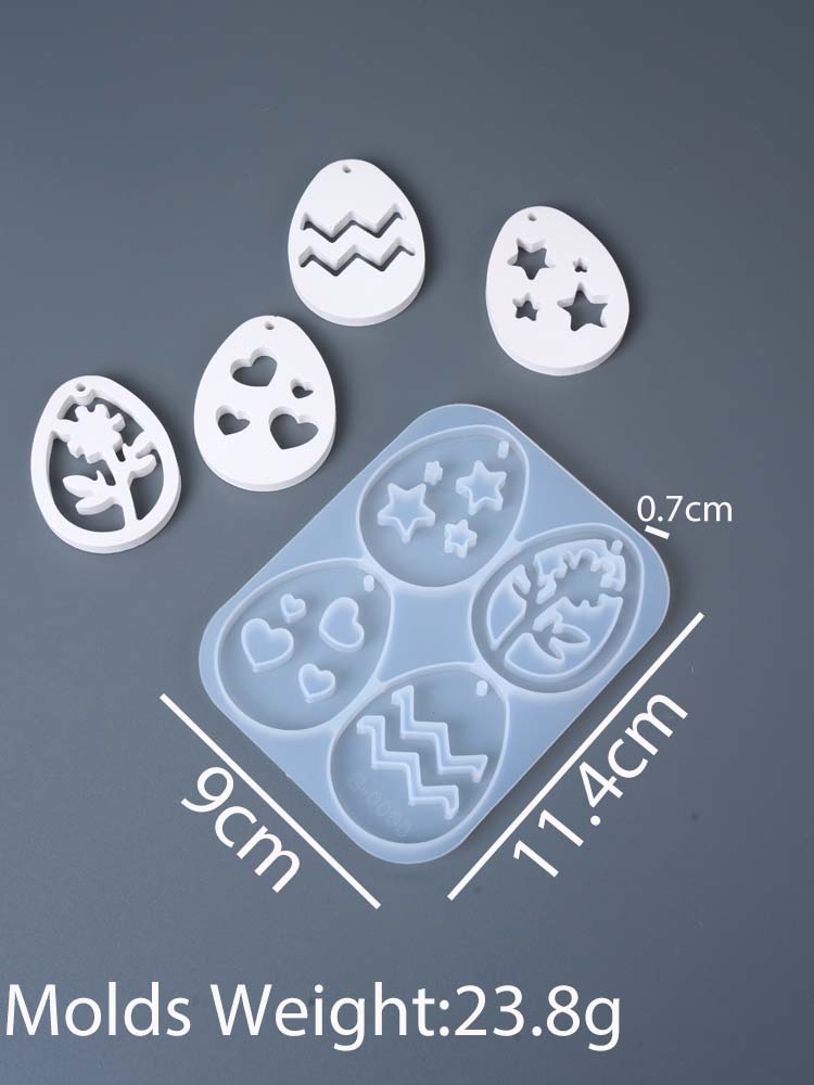 3D Rabbit Silicone Mold DIY Easter Mushroom Egg Hanging Pendant Craft Making Plaster Resin Casting Molds Home Dec Bunny Art Gift