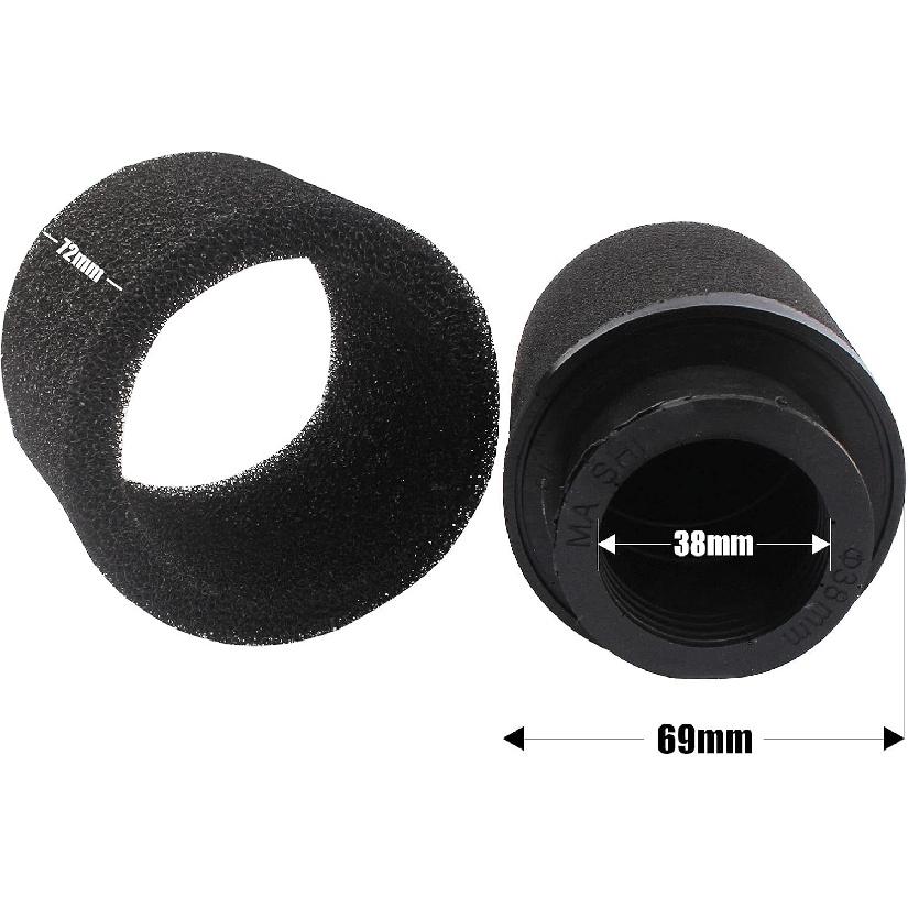 Universal 38mm 39mm 40mm Black Double Foam Pod Performance Filter for 50cc - 90cc 110cc 125cc ATV Quad Scooter Go Kart Moped Pit Dirt Super Bike