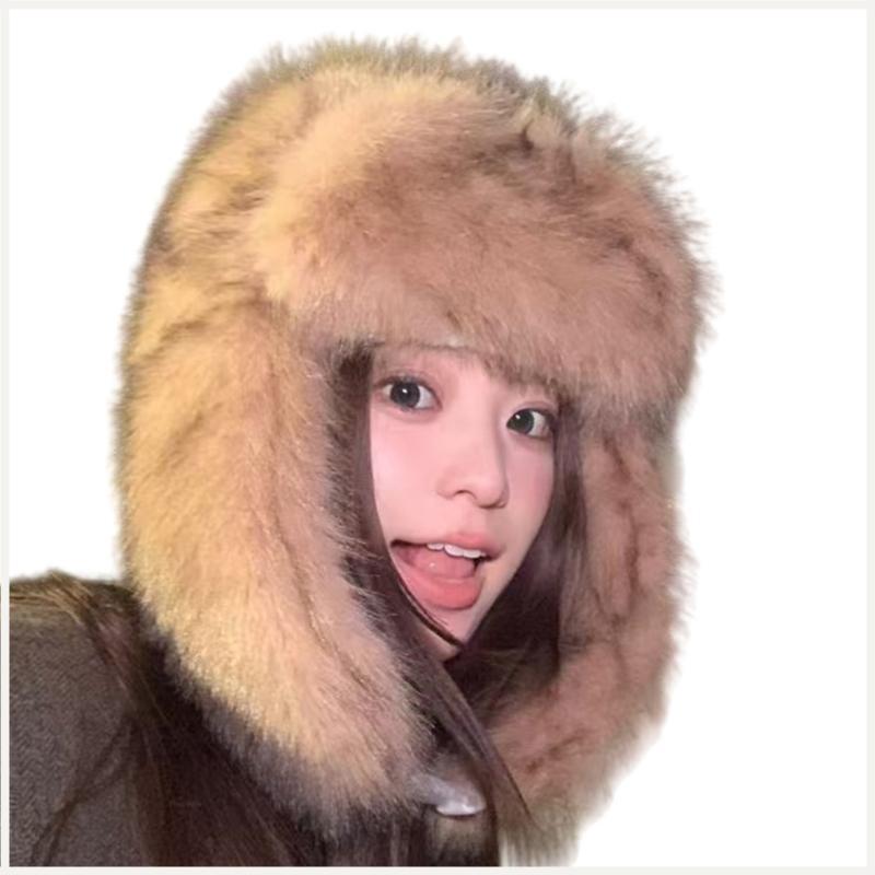 

Thick Windproof Trapper Hat Warm Ushanka Hat for Cold Weather Ear Warmer коричневый