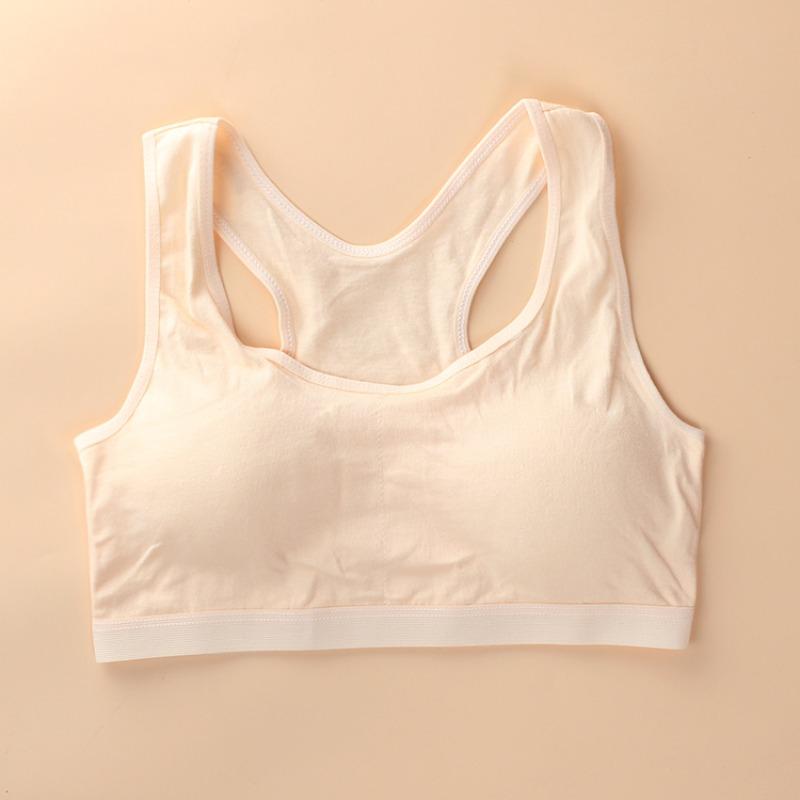 

Милое женское нижнее белье бюстгальтер жилет детское нижнее белье подростковый спортивный бюстгальтер тренировочный бюстгальтер one size бежевый