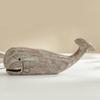 Style Océanique Figurine de Baleine en Bois Faite à la Main Ornements de Bureau Sculpture Mignonne Artisanat d'Animaux Marins Cadeau d'Anniversaire pour Enfants Décoration de Maison DIY