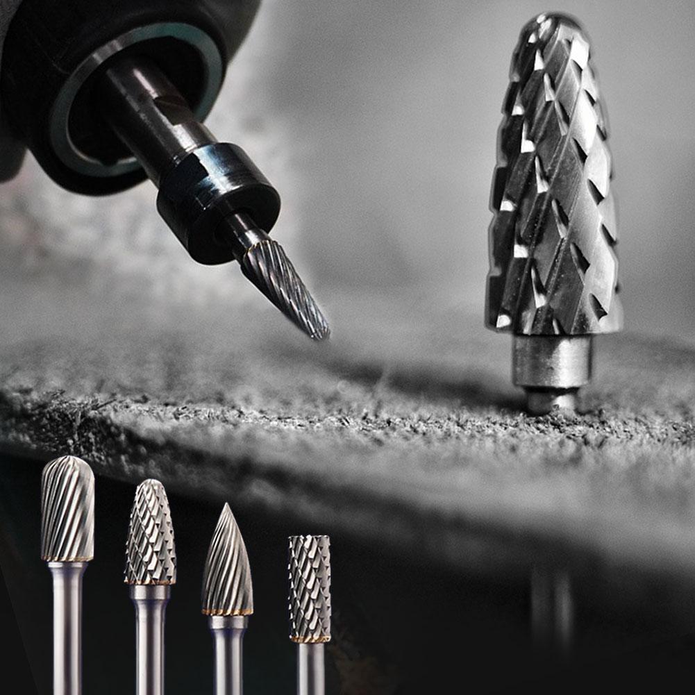 Extra Lang 100mm Rotationsraspel Feile Schnitzen Schleifer Schleifwerkzeuge Hartmetallfräser Legierungsbits Fräser Bohrer Für Metall Wook
