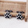 Hip Hop Punk Cat Paw Pendant Earrings Suitable For Men And Women Cool And Personalized Black Rivet Jewelry Gifts